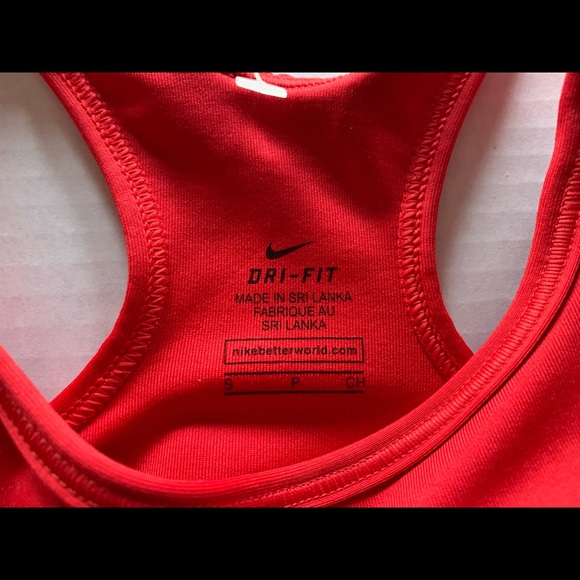Nike Pro Sports Bra Size Small Red Gently used - Picture 2 of 2